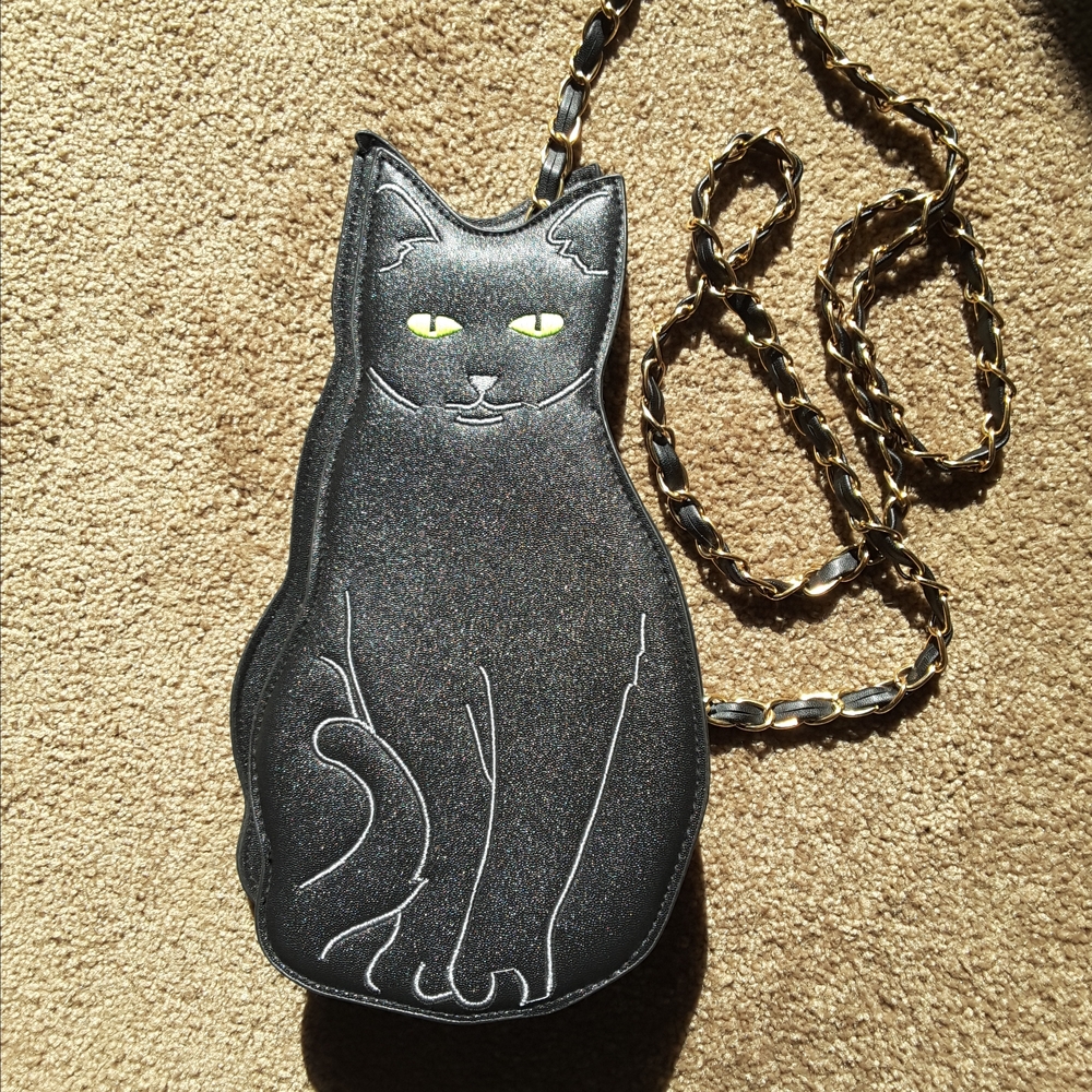 Black Cat-Shaped Shoulder Bag